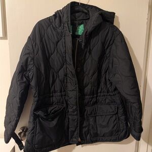 J. Crew Black quilted Jacket